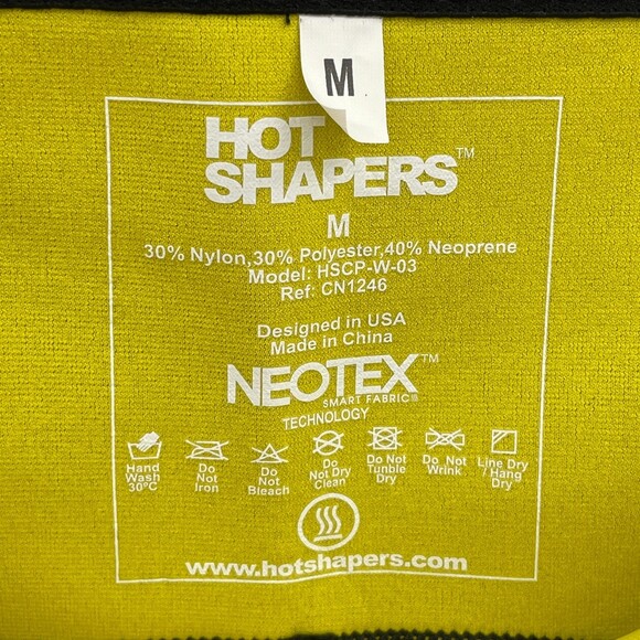 HOT SHAPERS Black Neotex Pull On Capri Compression Leggings Size M - Picture 7 of 7